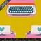 Typewriters Canvas in Golden (rs0108 17l) | Best Day Ever | Melody Miller | Ruby Star Society